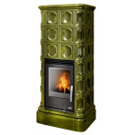 Kachlová kamna ABX Kaledonie s výměníkem, zelená 